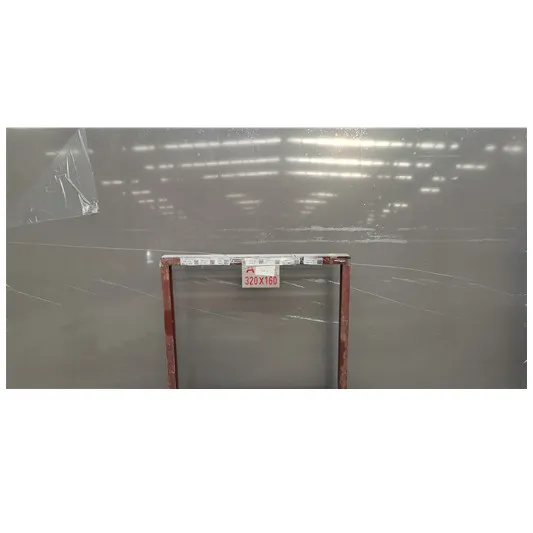 Искусственная мраморная плита Темно-серая полированная столешница Кухонная столешница из искусственного камня